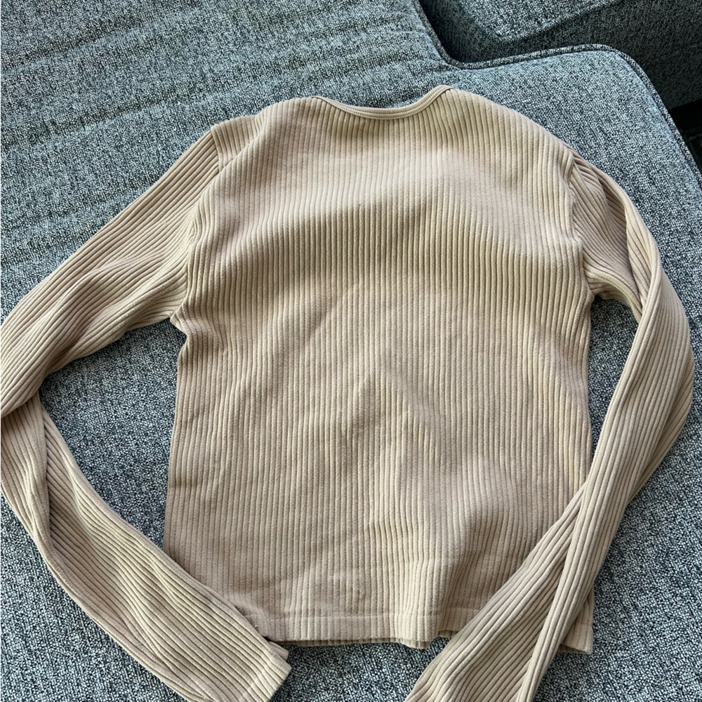 Nude Ribbed Top - Picture 4 of 4